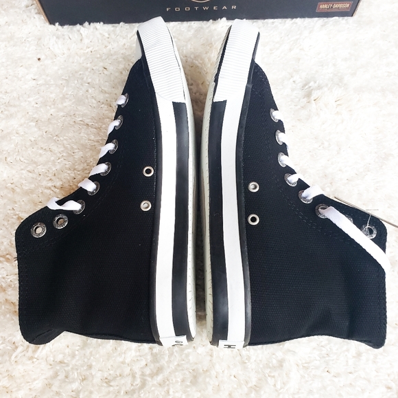 Harley-Davidson Women's Black Canvas Sneakers - Picture 3 of 6